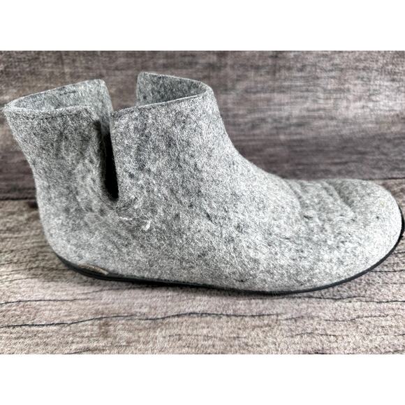 Glerups The Boot Gray Wool With Camp Sole Slipper - US Size 13